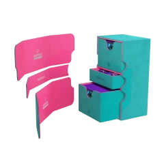 Gamegenic Deck Box: Stronghold 200+ XL Convertible (Teal/Pink)